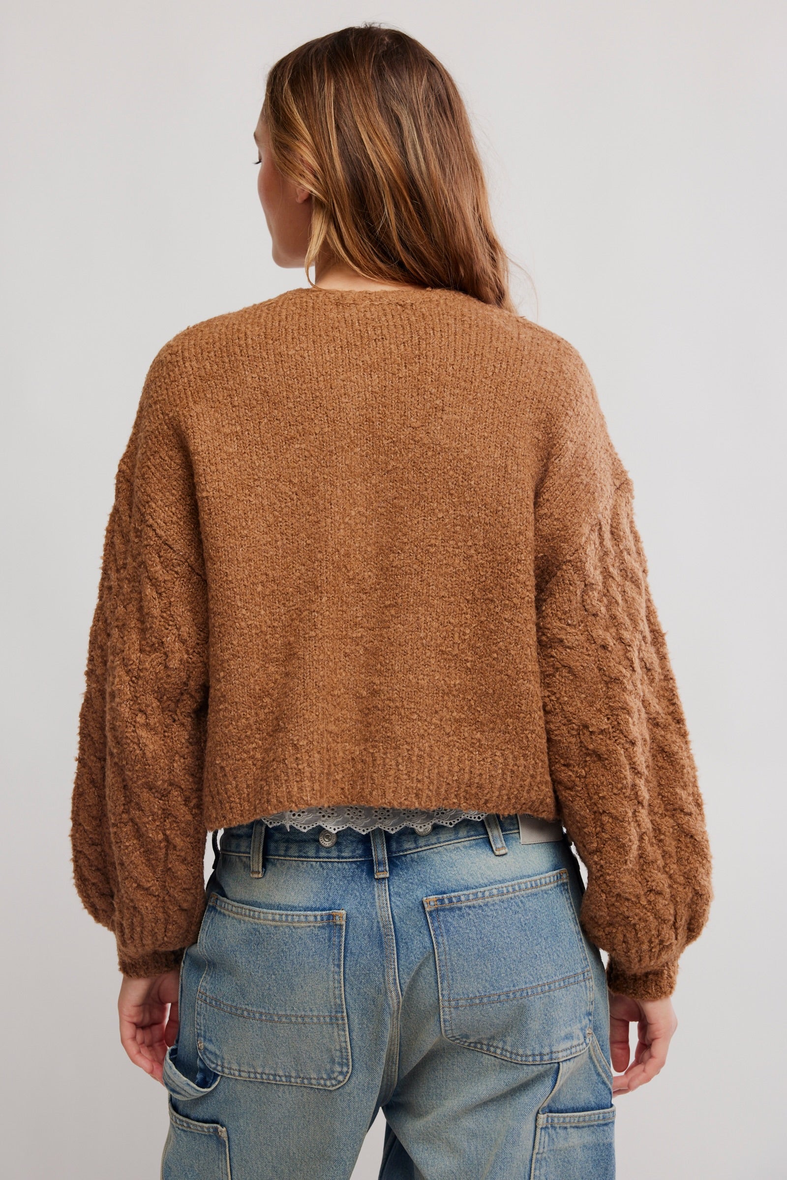 FREE PEOPLE THISTLE CARDI - MACADAMIA