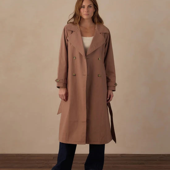 RYLEE + CRU TRENCH COAT - CLAY