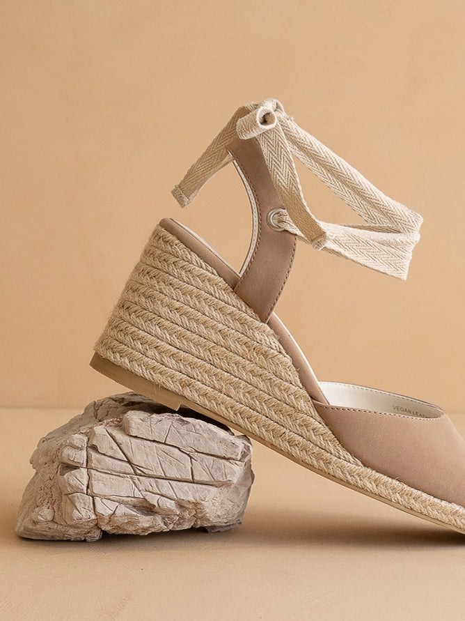 THE ALONDRA ESPADRILLE WEDGE - CEDAR WOOD