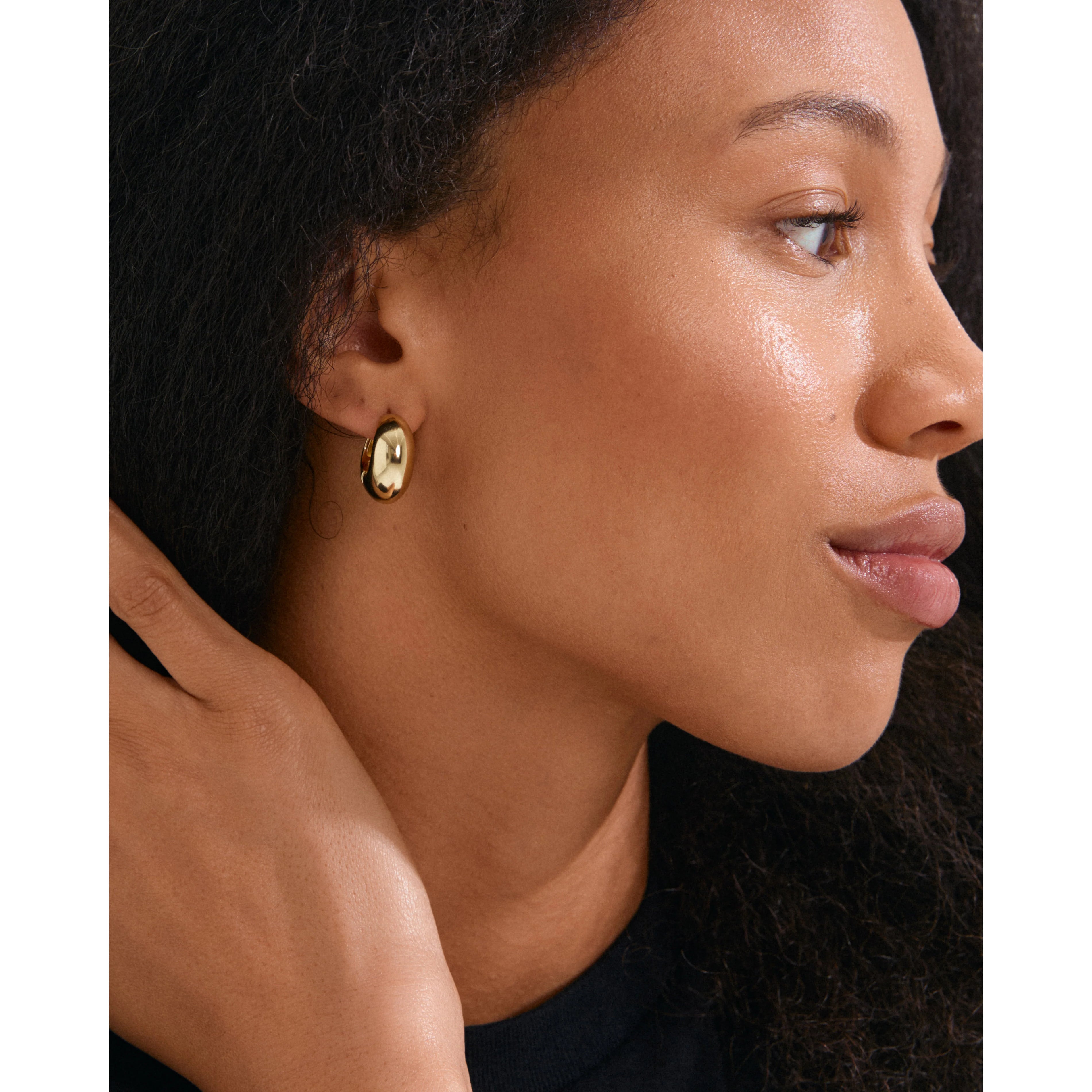PILGRIM IONNA CHUNKY HOOP EARRINGS - GOLD
