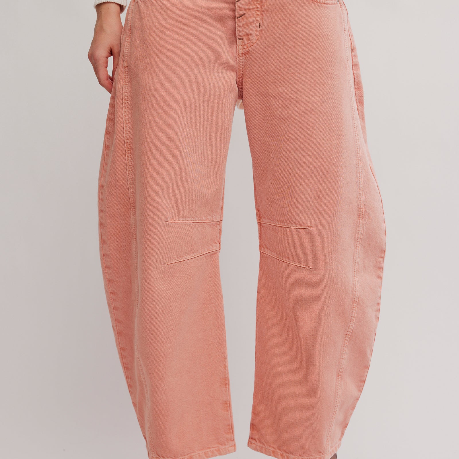 FREE PEOPLE GOOD LUCK BARREL PANT - DESERT PETAL