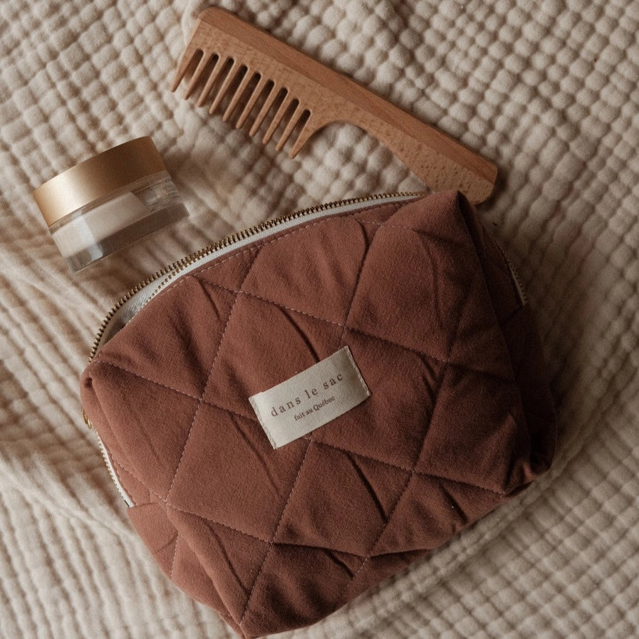 DLS QUILTED POUCH - PRALINE