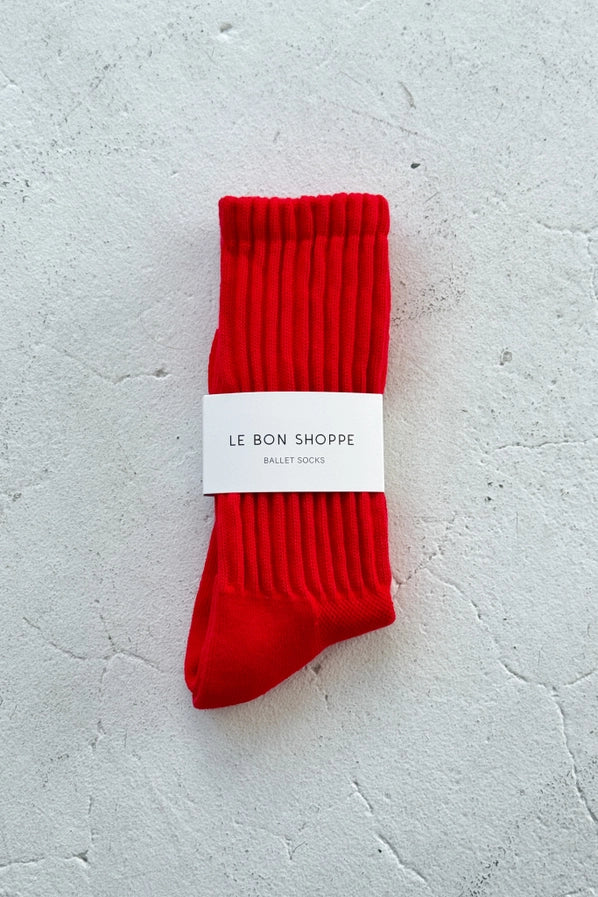 LE BON SHOPPE BALLET SOCKS - STRAWBERRY