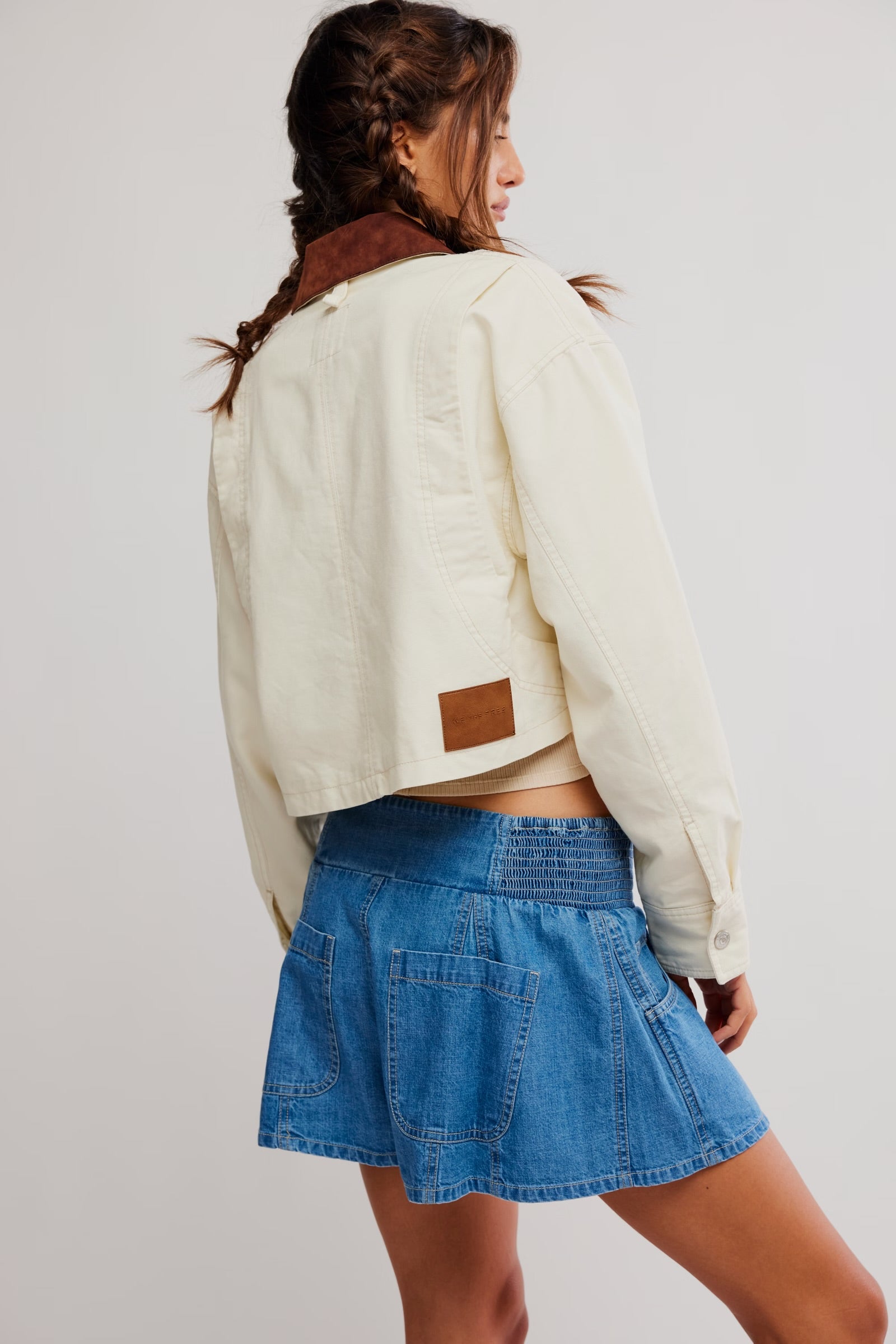 FREE PEOPLE LUNA PULL ON SHORT - SOLIE BLUE