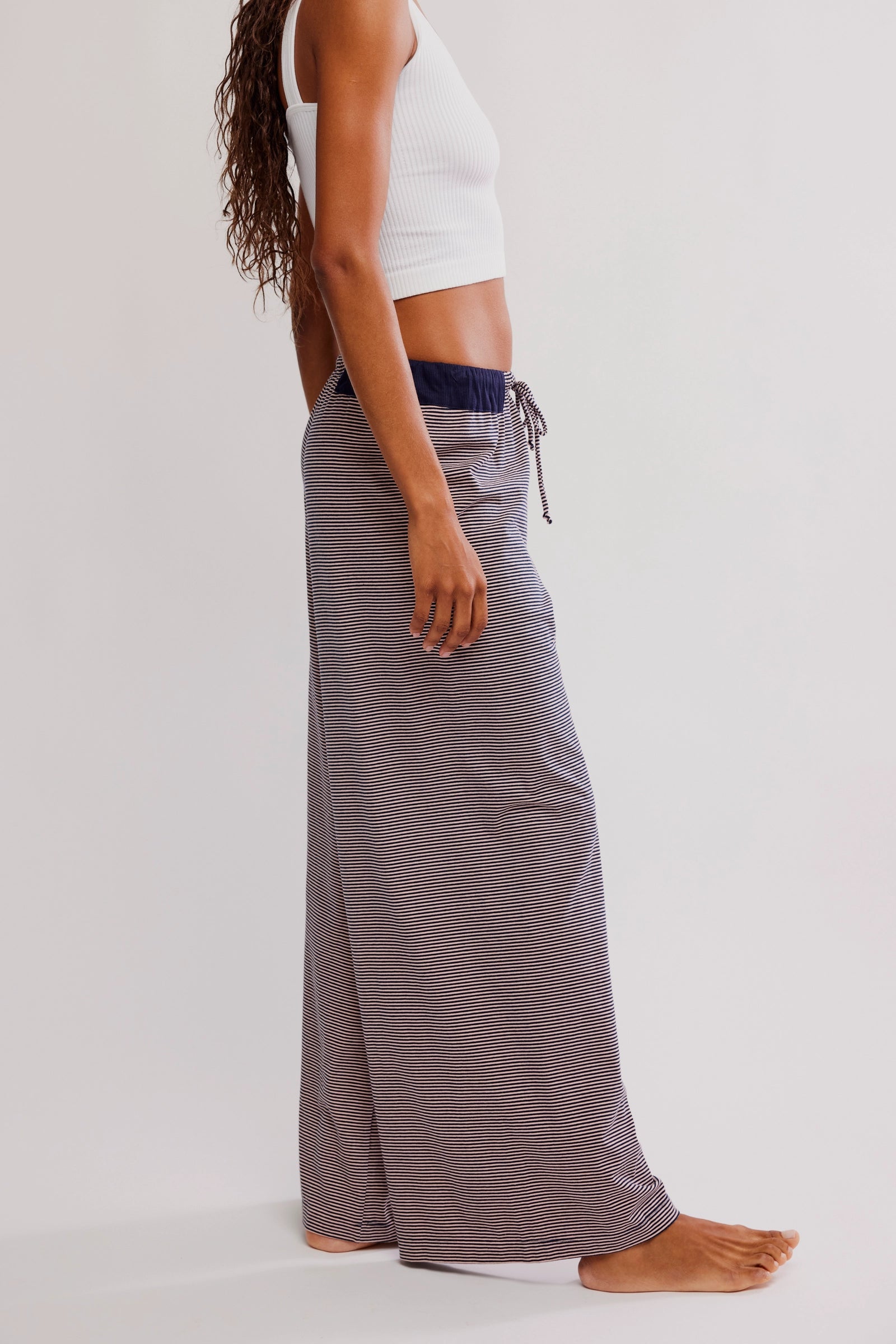 FREE PEOPLE OUT AND ABOUT PANTS - PEACH COMBO