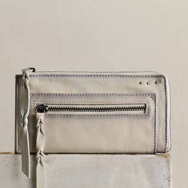 FREE PEOPLE EMERSON LEATHER WALLET - SALT