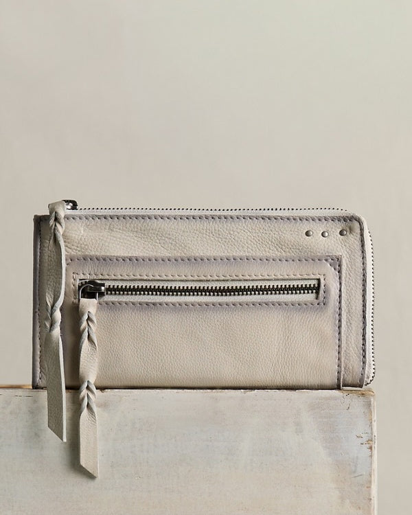 FREE PEOPLE EMERSON LEATHER WALLET - SALT
