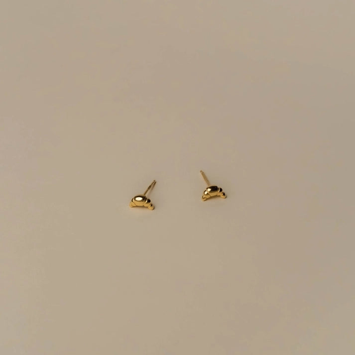JULIETTE CROISSANT STUDS - YELLOW GOLD