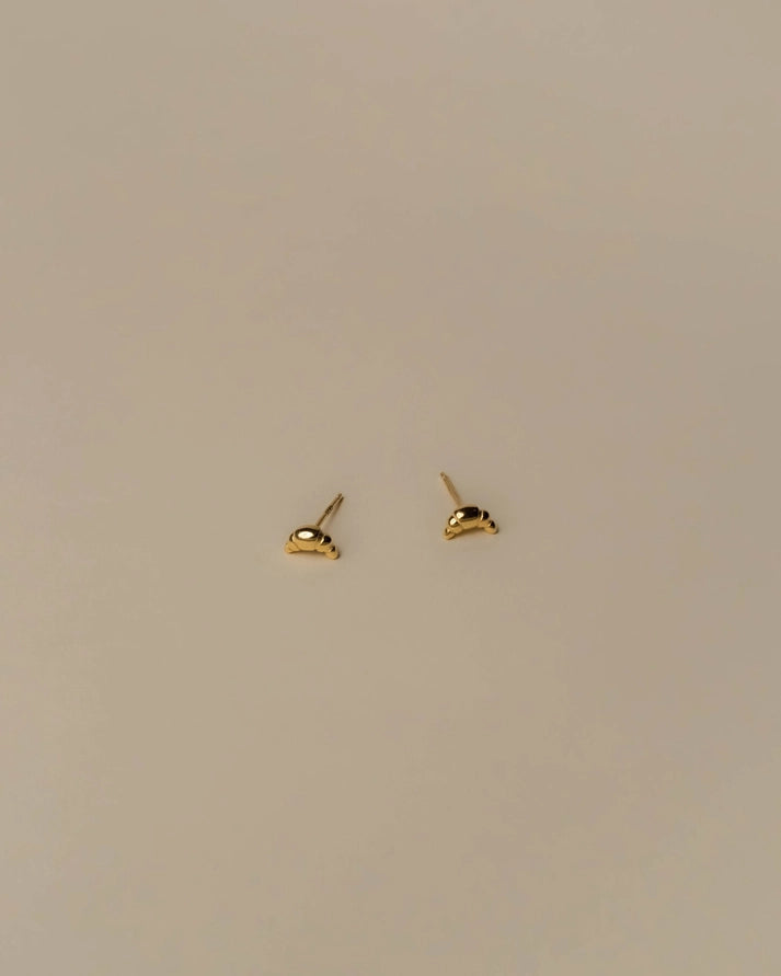 JULIETTE CROISSANT STUDS - YELLOW GOLD