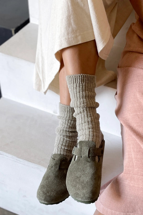 LE BON SHOPPE COTTAGE SOCKS - SMOKED SAGE