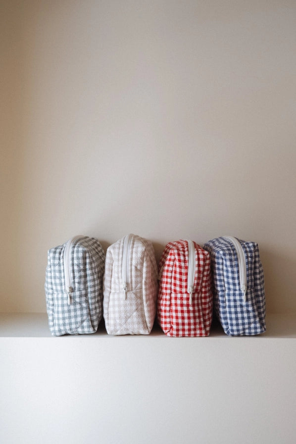 DLS ORGANIC COTTON QUILTED POUCH - NAVY