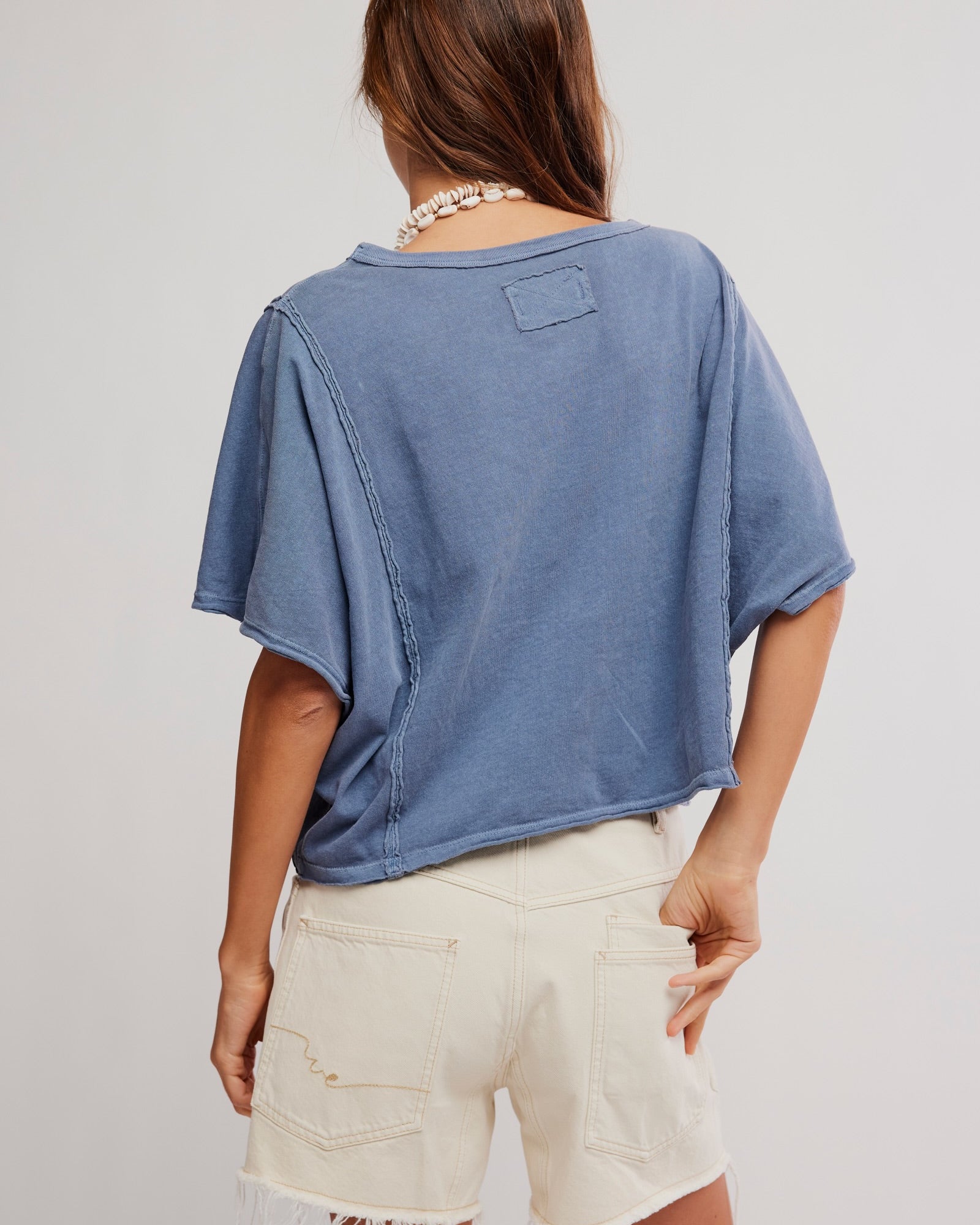 FREE PEOPLE NEXT LEVEL TEE - NIGHT SHADOW