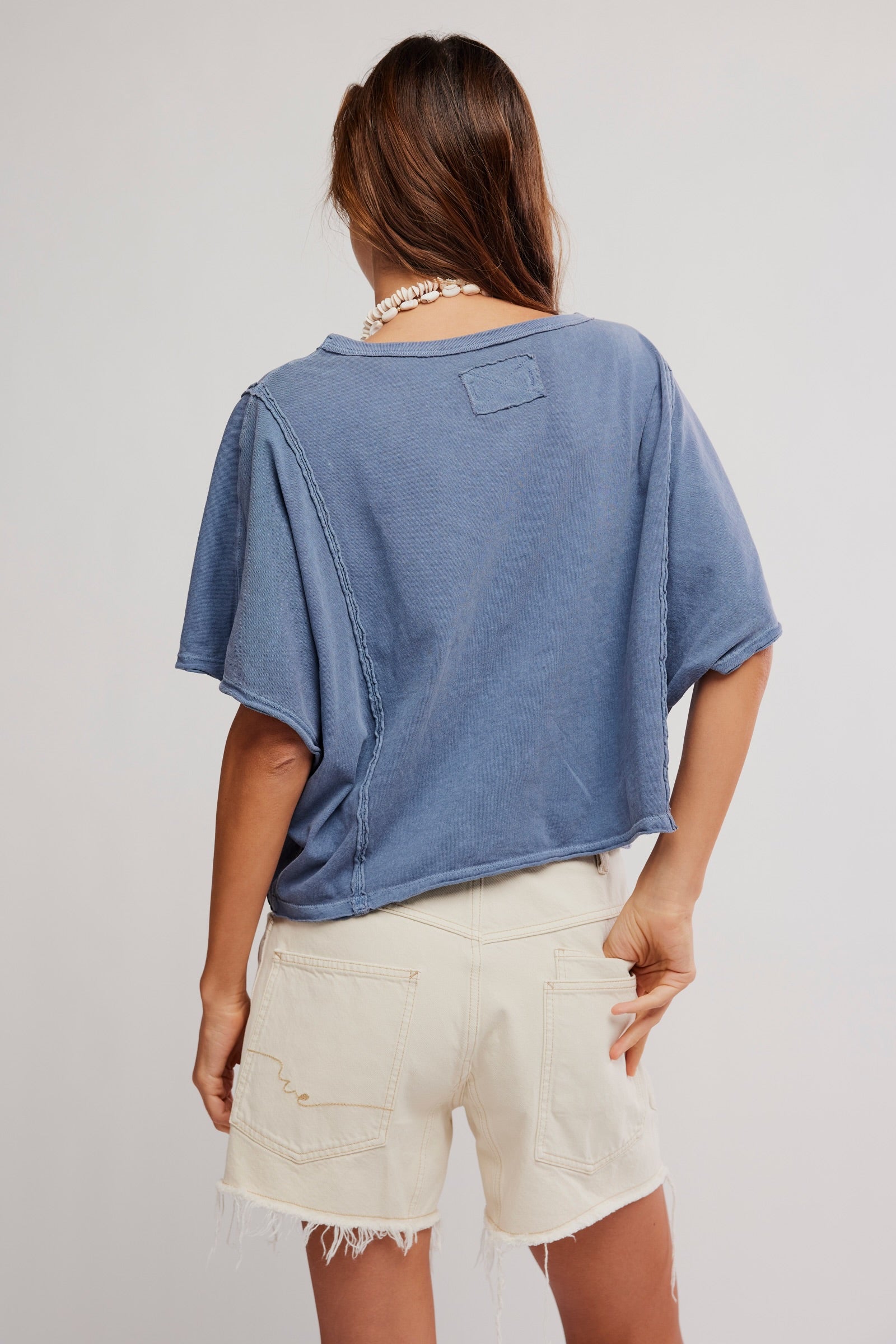 FREE PEOPLE NEXT LEVEL TEE - NIGHT SHADOW