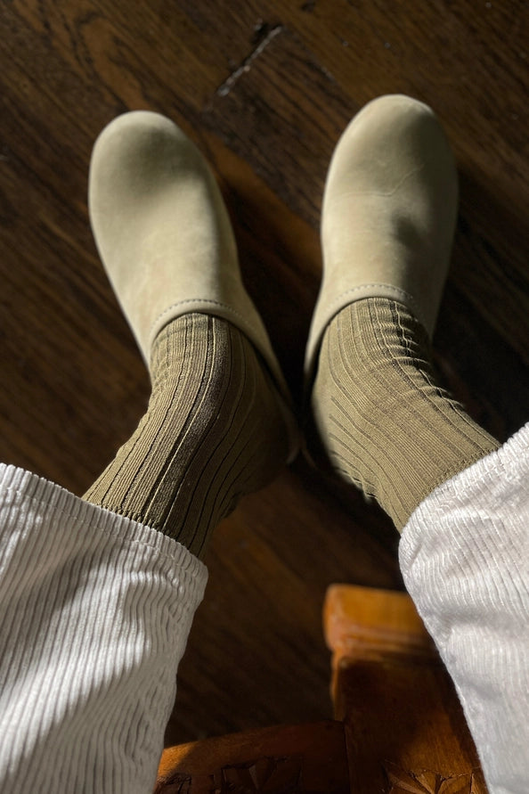 LE BON SHOPPE HER SOCKS - PESTO