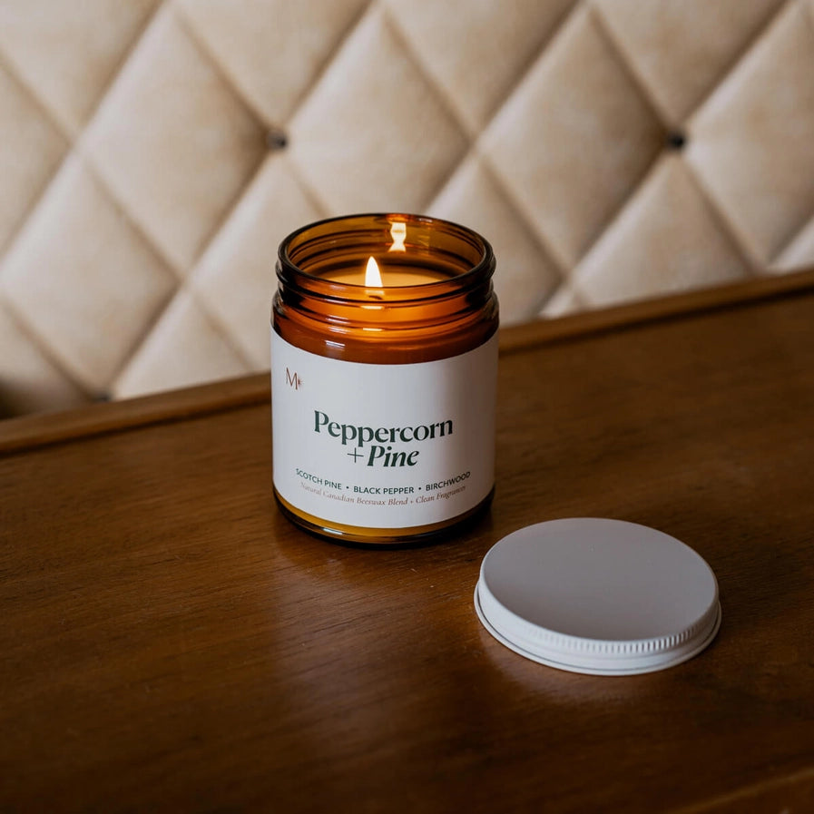 MISIYO PEPPERCORN + PINE BEESWAX CANADIAN CANDLE