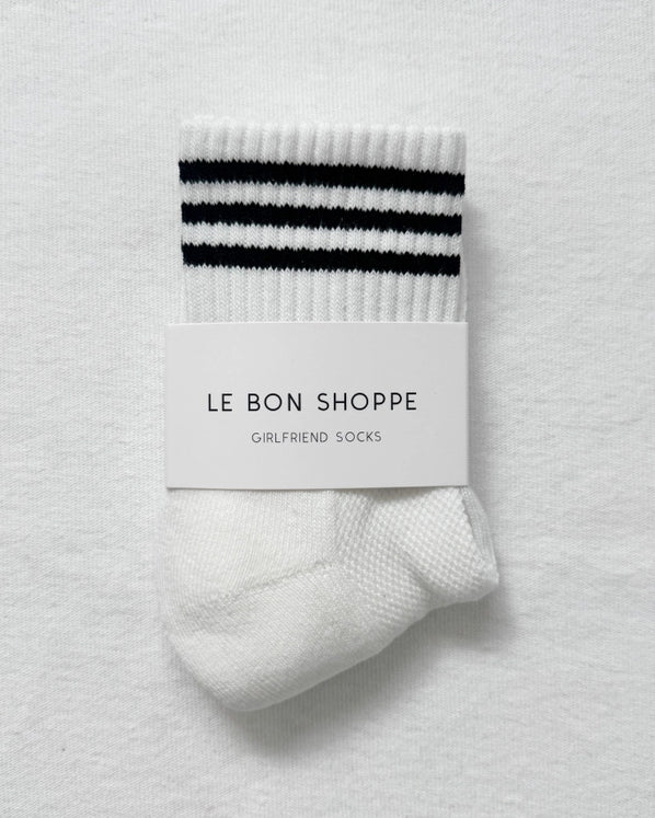 LE BON SHOPPE GIRLFRIEND SOCKS - WHITE