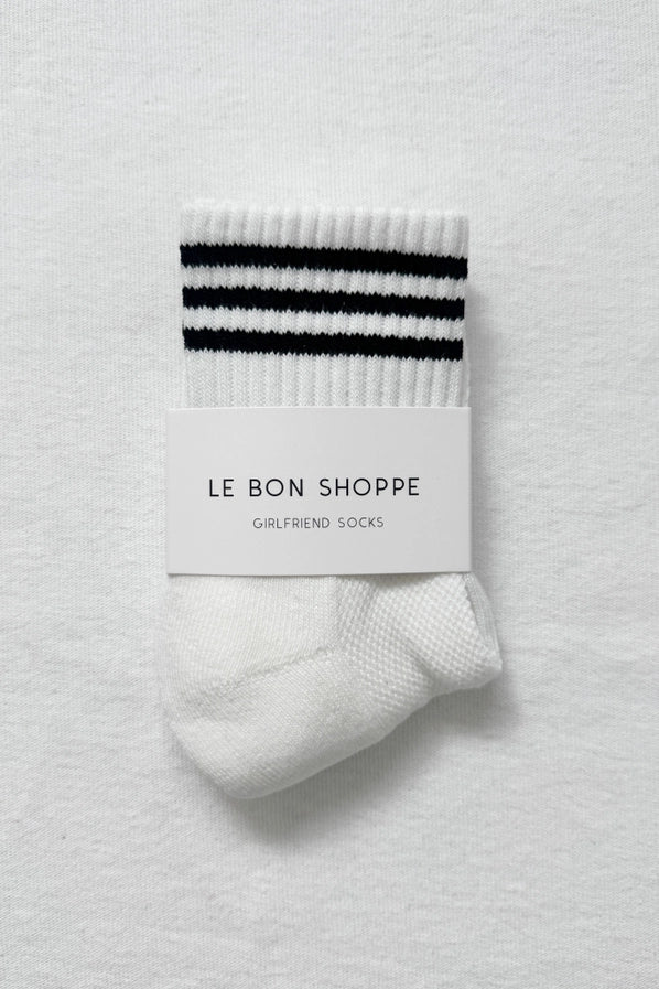 LE BON SHOPPE GIRLFRIEND SOCKS - WHITE