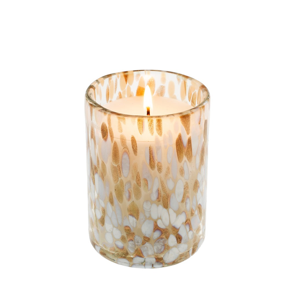 CONFETTI GLASS CANDLE - GOLD