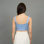 CATHERINA CROPPED TANK - BLUE SHADOW