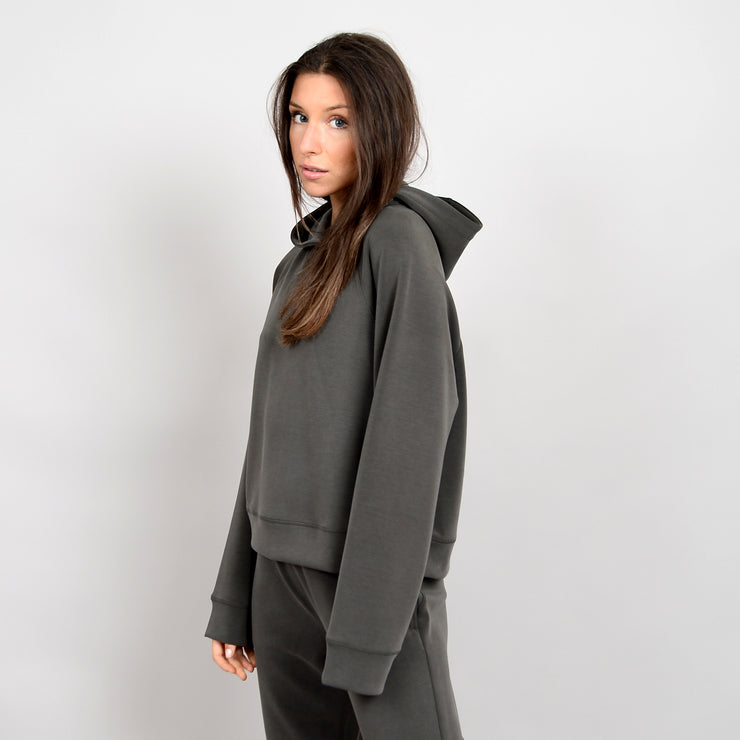 PRISTINE SUPER SOFT MODAL HOODIE - DRK IVY