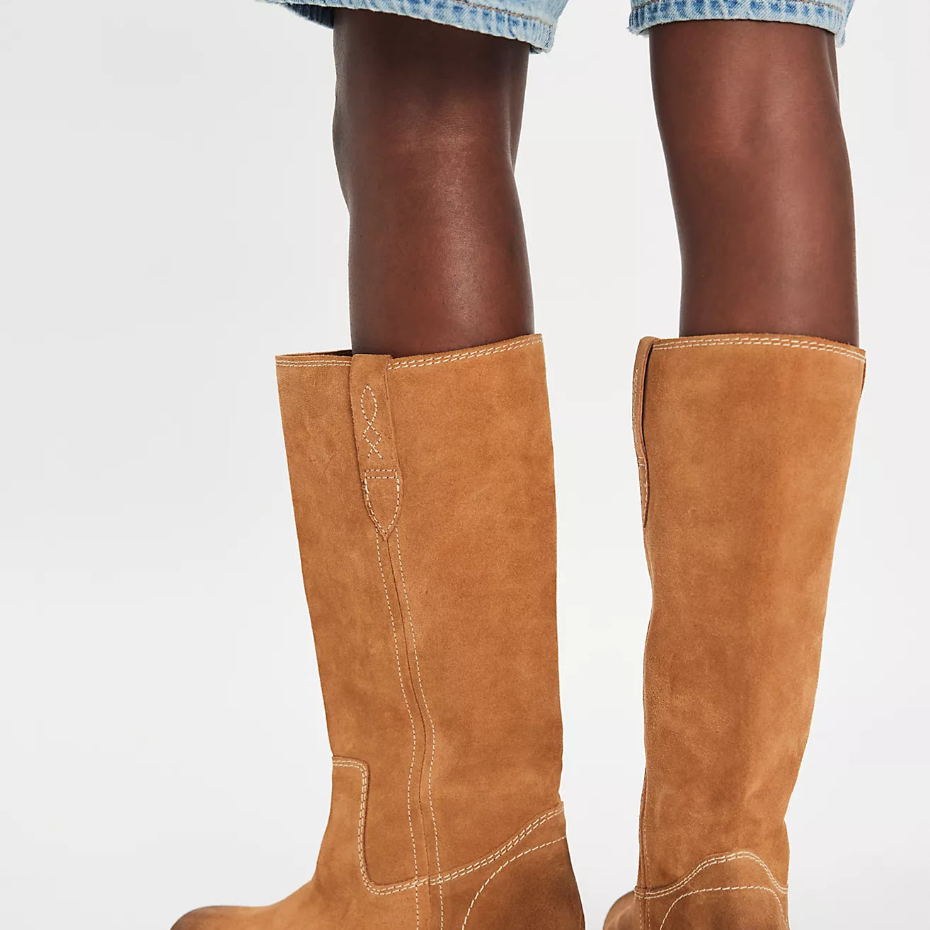 FREE PEOPLE BLAZE PULL ON BOOTS - TOFFEE SUEDE