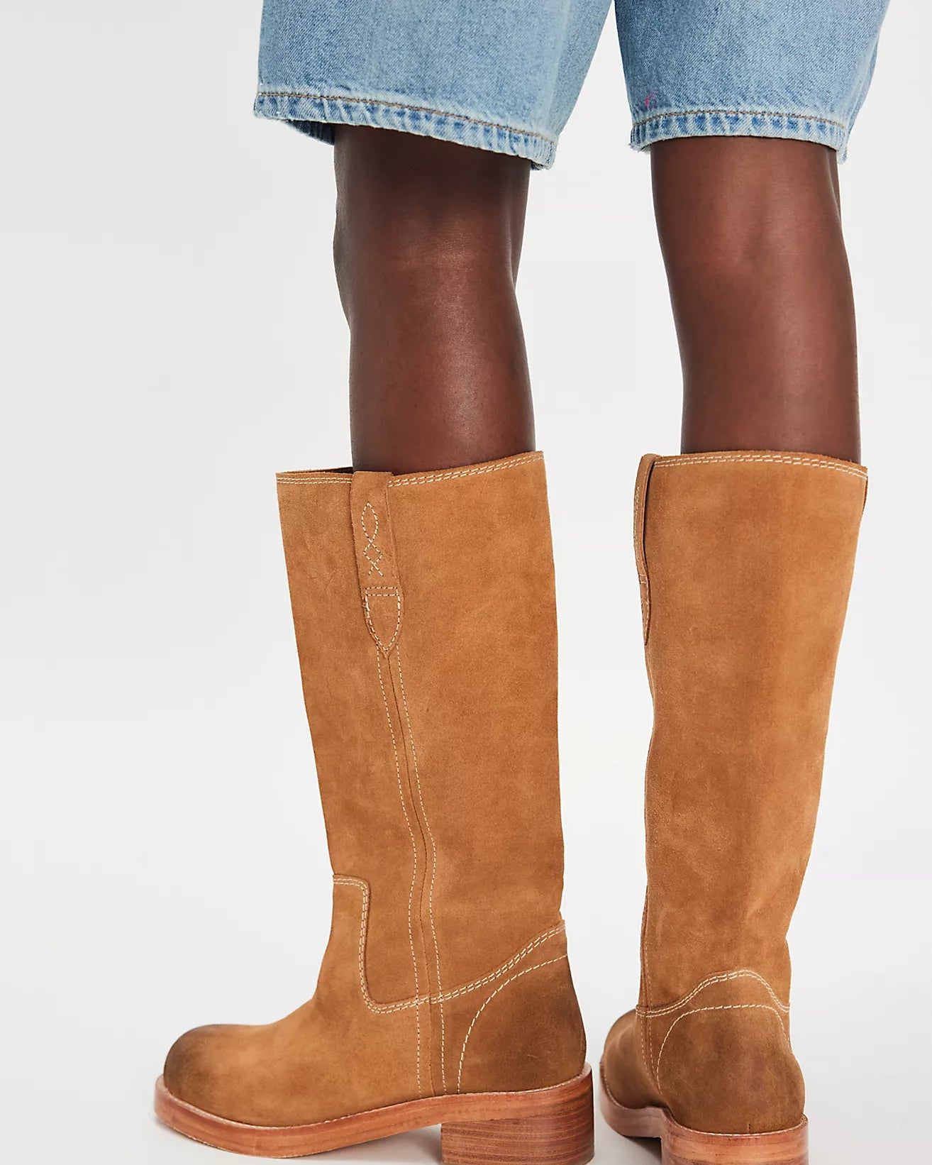 FREE PEOPLE BLAZE PULL ON BOOTS - TOFFEE SUEDE