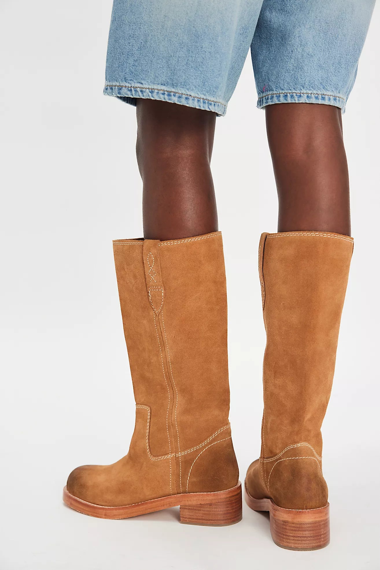 FREE PEOPLE BLAZE PULL ON BOOTS - TOFFEE SUEDE