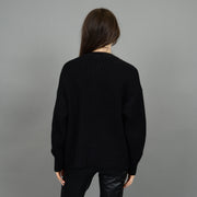 RAYLA LONG SLEEVED CARDIGAN - BLACK