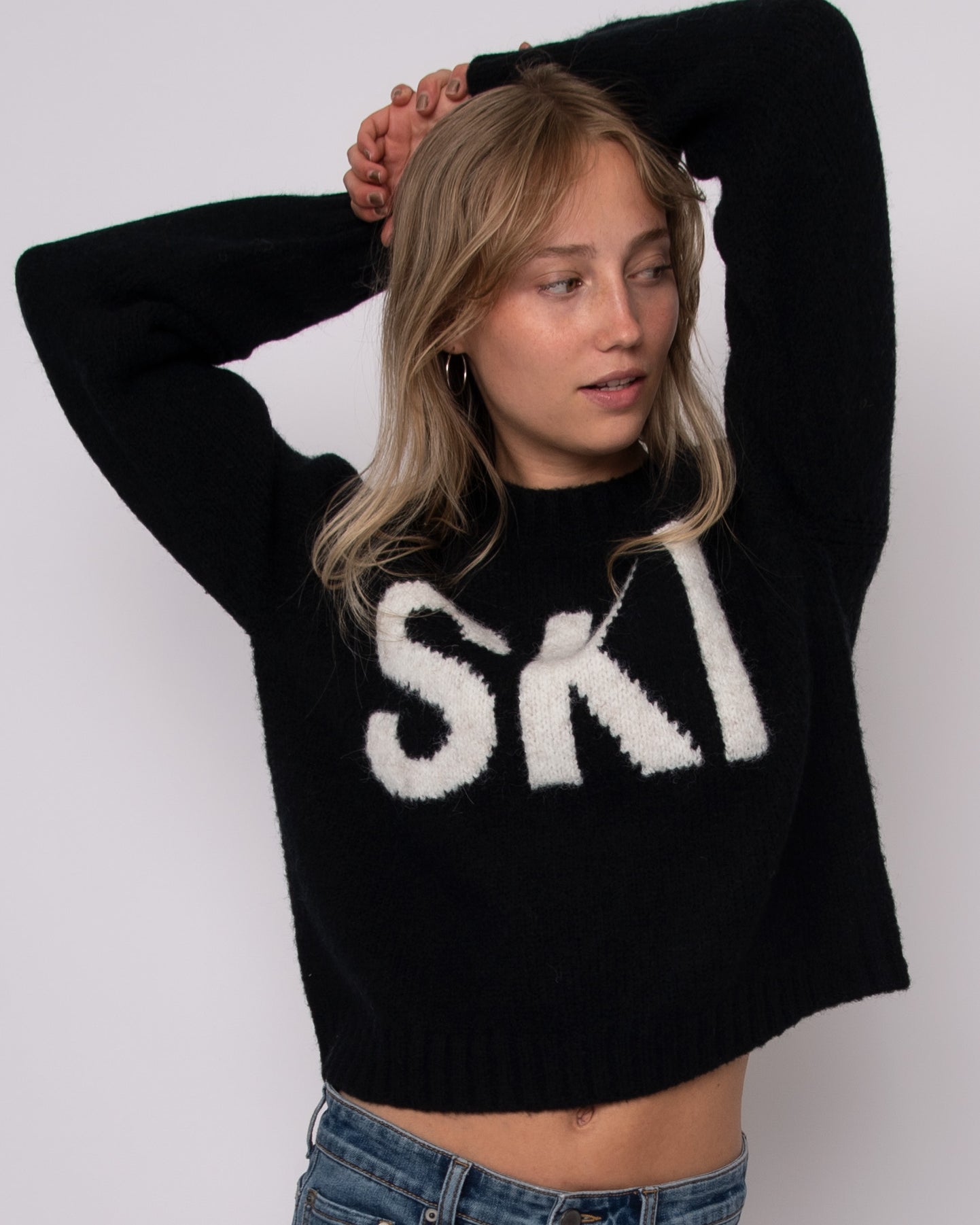 SKI KNIT SWEATER - BLACK