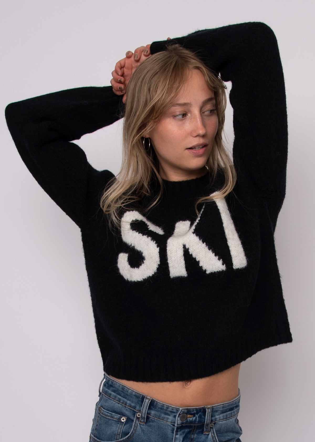 SKI KNIT SWEATER - BLACK