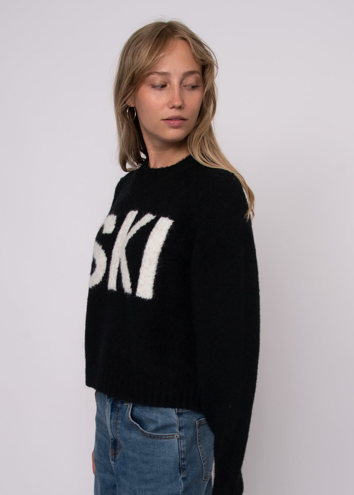 SKI KNIT SWEATER - BLACK
