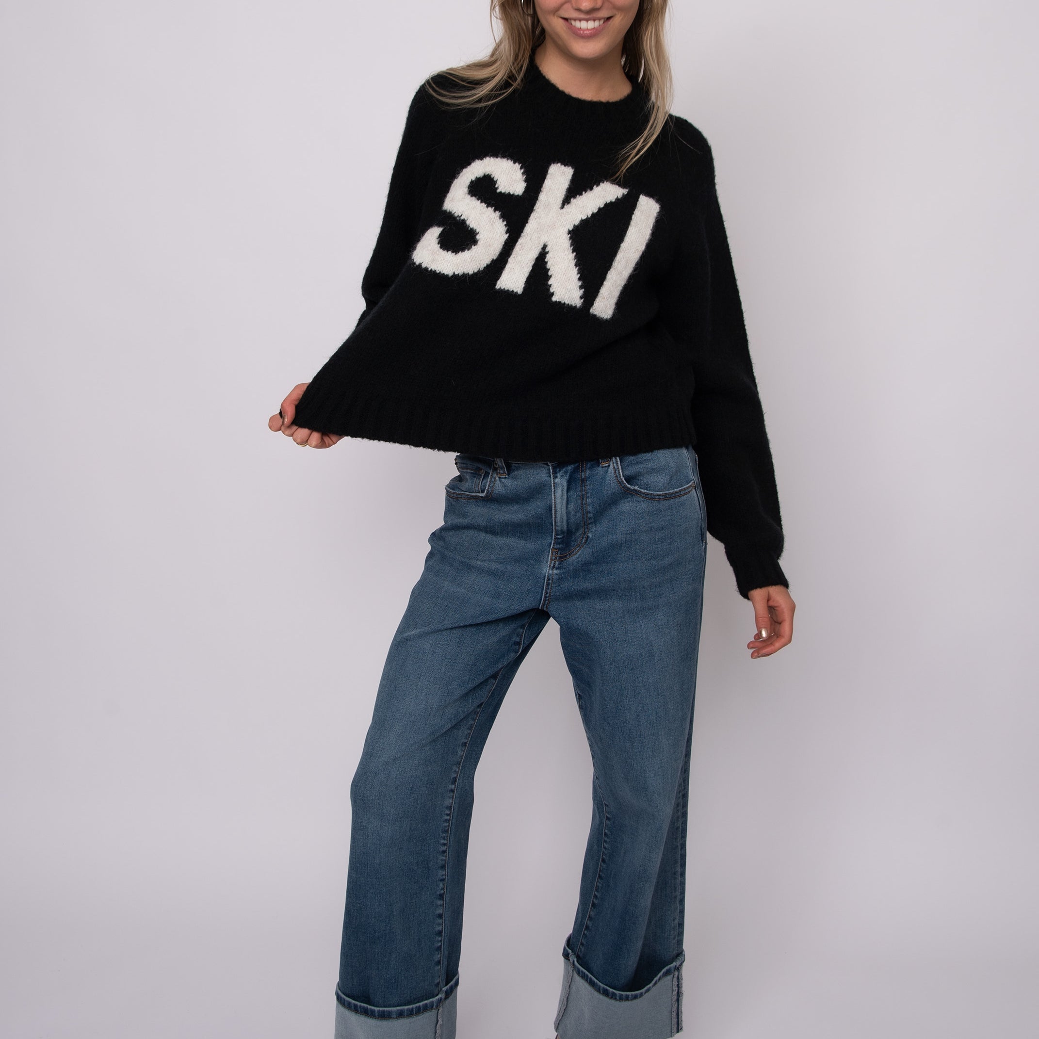 SKI KNIT SWEATER - BLACK