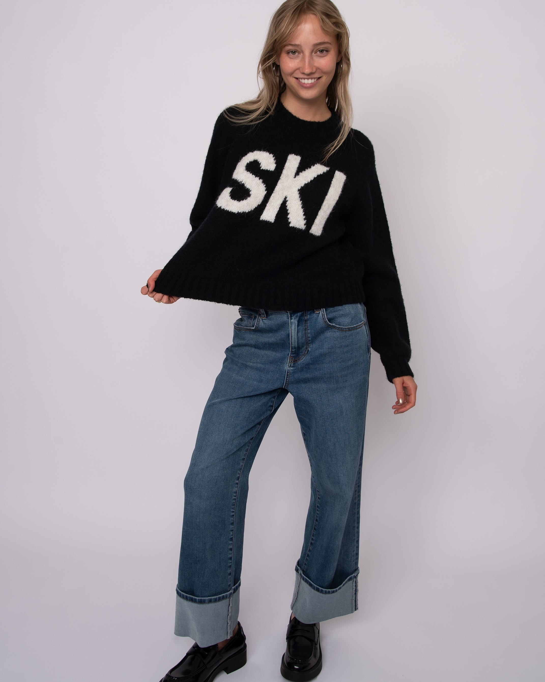 SKI KNIT SWEATER - BLACK