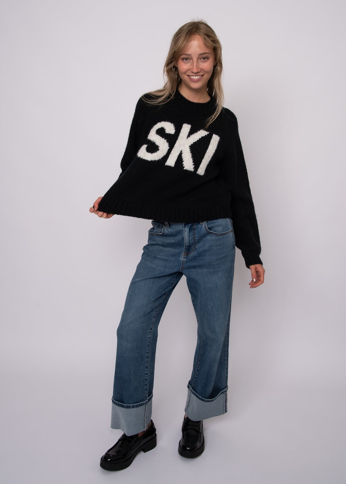 SKI KNIT SWEATER - BLACK