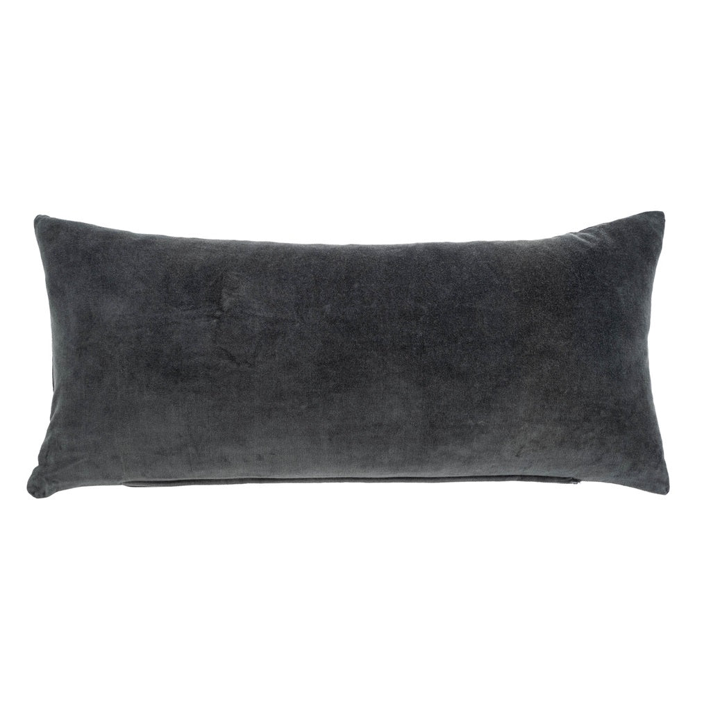 16 X 31 VERA VELVET PILLOW - GRAPHITE