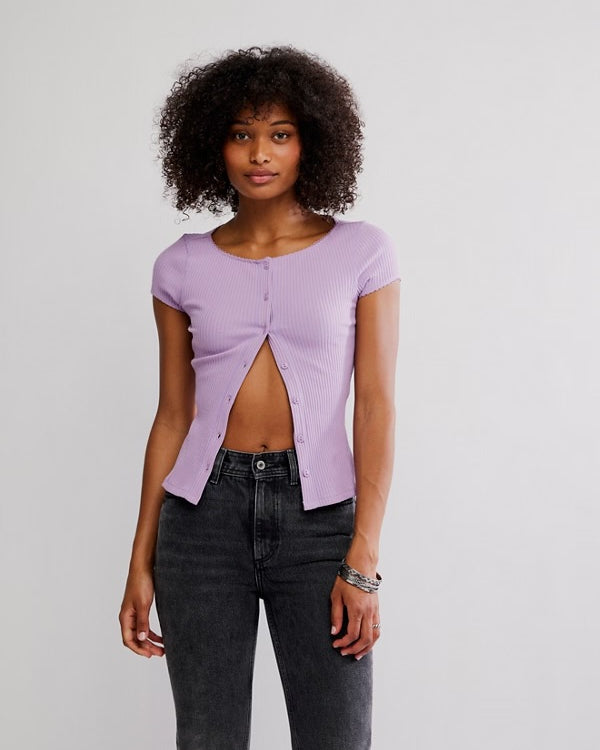FREE PEOPLE MOST WANTED CARDI - LAVENDER