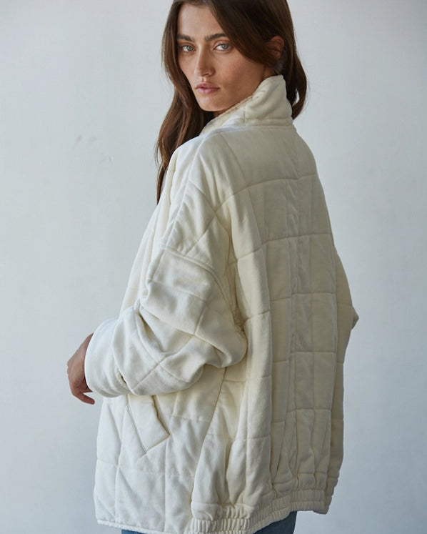 IT'S ALL GOOD QUILTED JACKET - CREAM