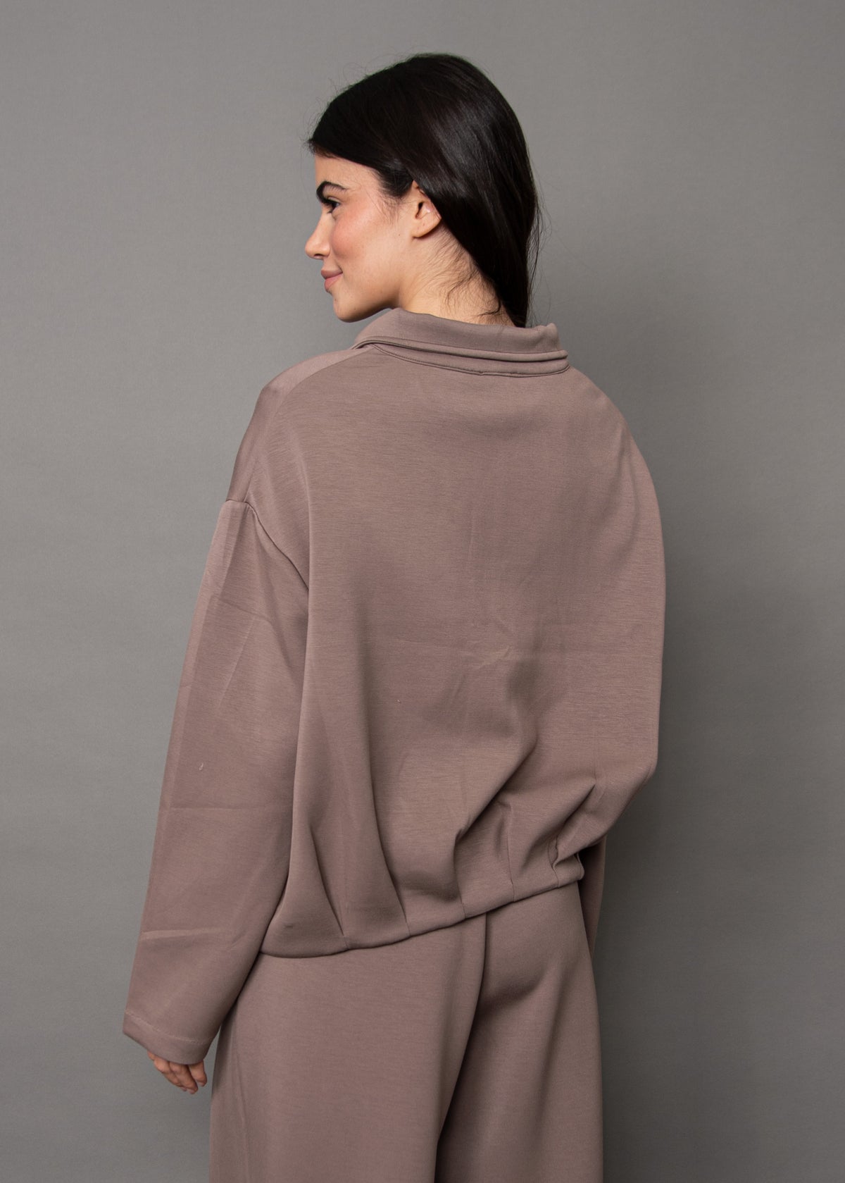 MIDORA SOFT KNIT FULL ZIP - MOON ROCK