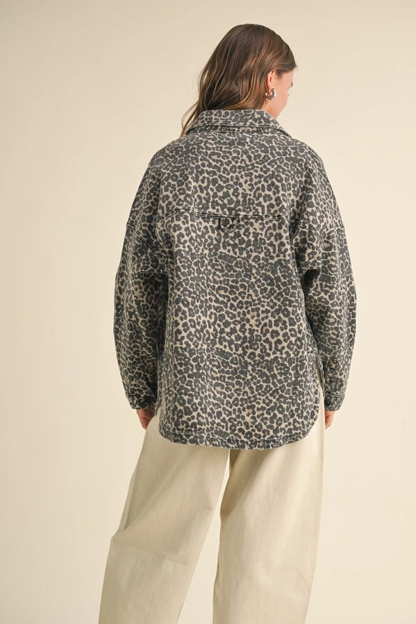 LIVIA LEOPARD PRINT STRETCH JACKET - MULTI