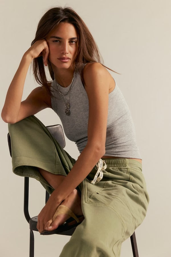 FREE PEOPLE SO SOFT SEAMLESS MODAL TANK - HEATHER GREY