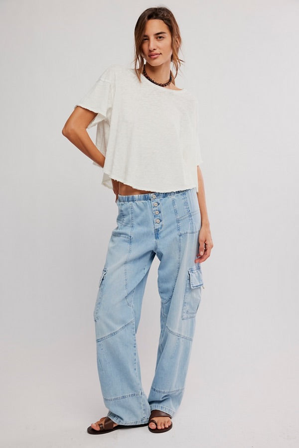 FREE PEOPLE WALLFLOWER PULL ON PANT - VICTORIA