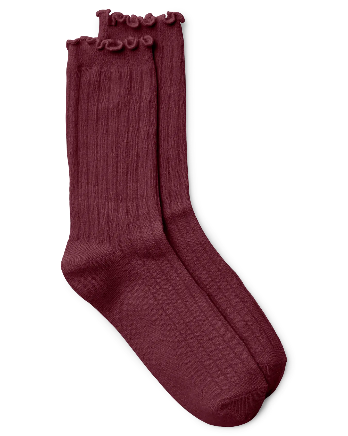 VM ENA RUFFLED SOCKS - WINDSOR WINE