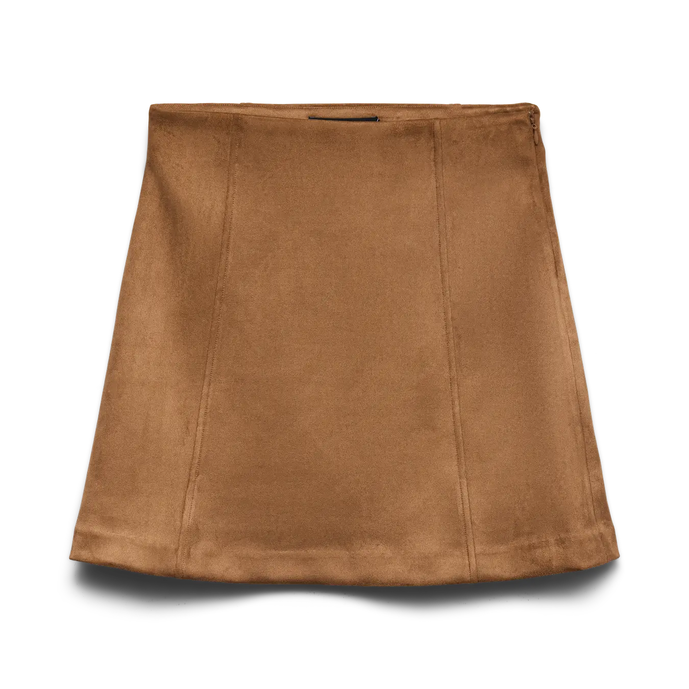 VM DONNA SUEDE KNEE LENGTH SKIRT - COGNAC