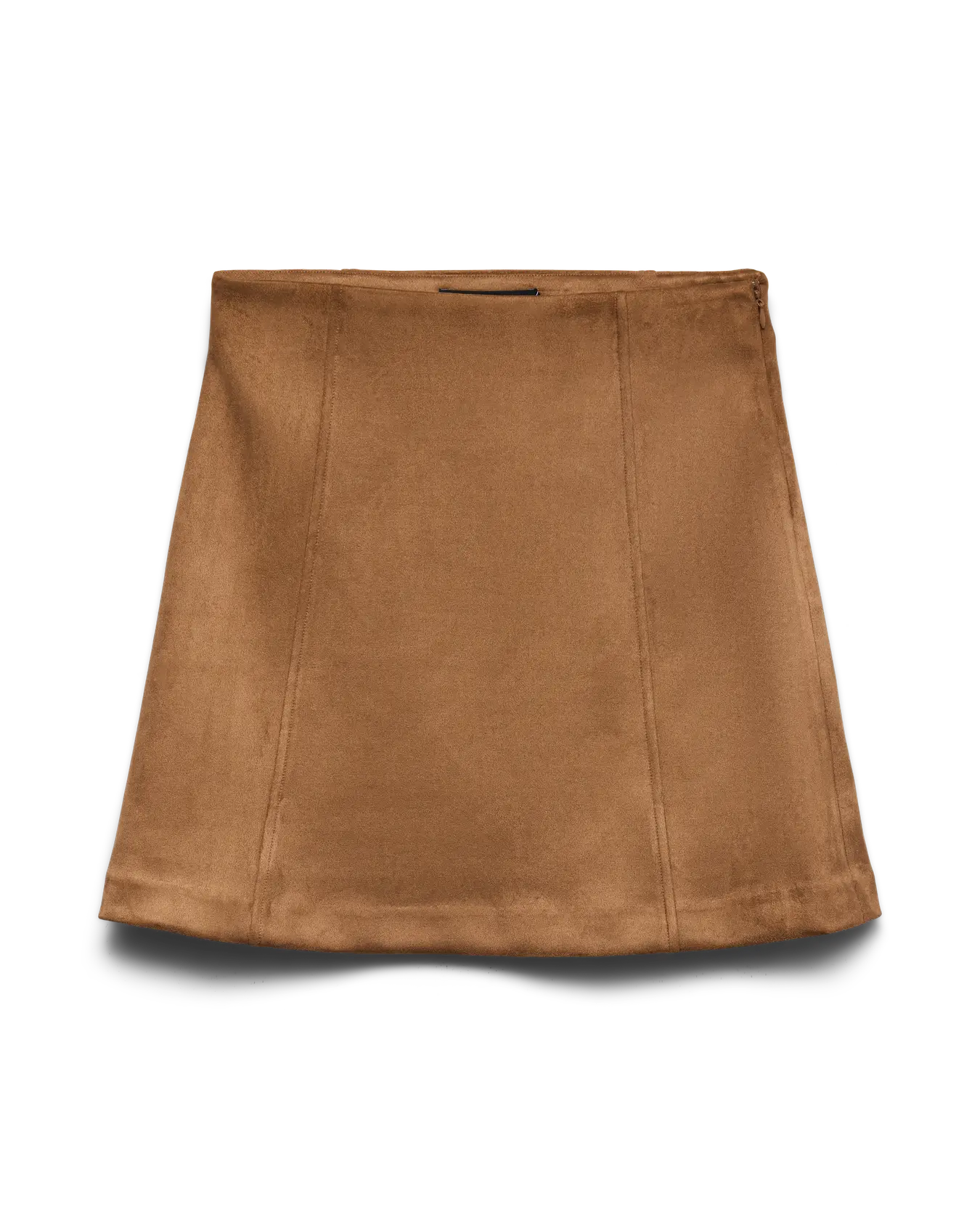 VM DONNA SUEDE KNEE LENGTH SKIRT - COGNAC
