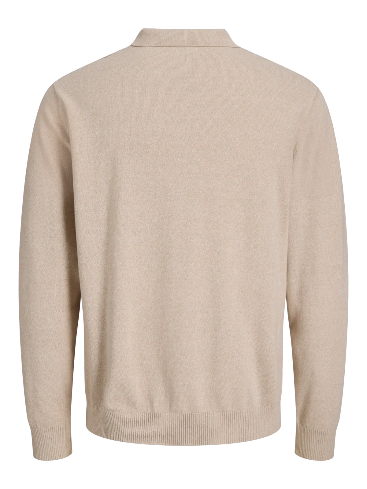JJ BASIC KNIT LS POLO - MOONBEAM