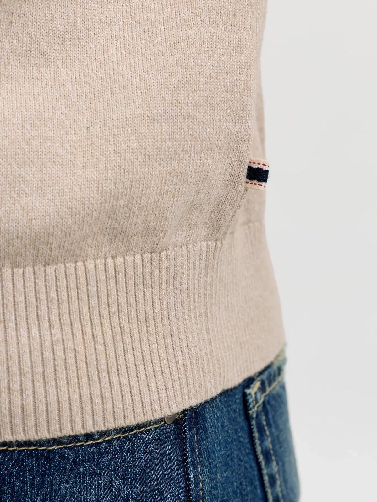JJ BASIC KNIT LS POLO - MOONBEAM