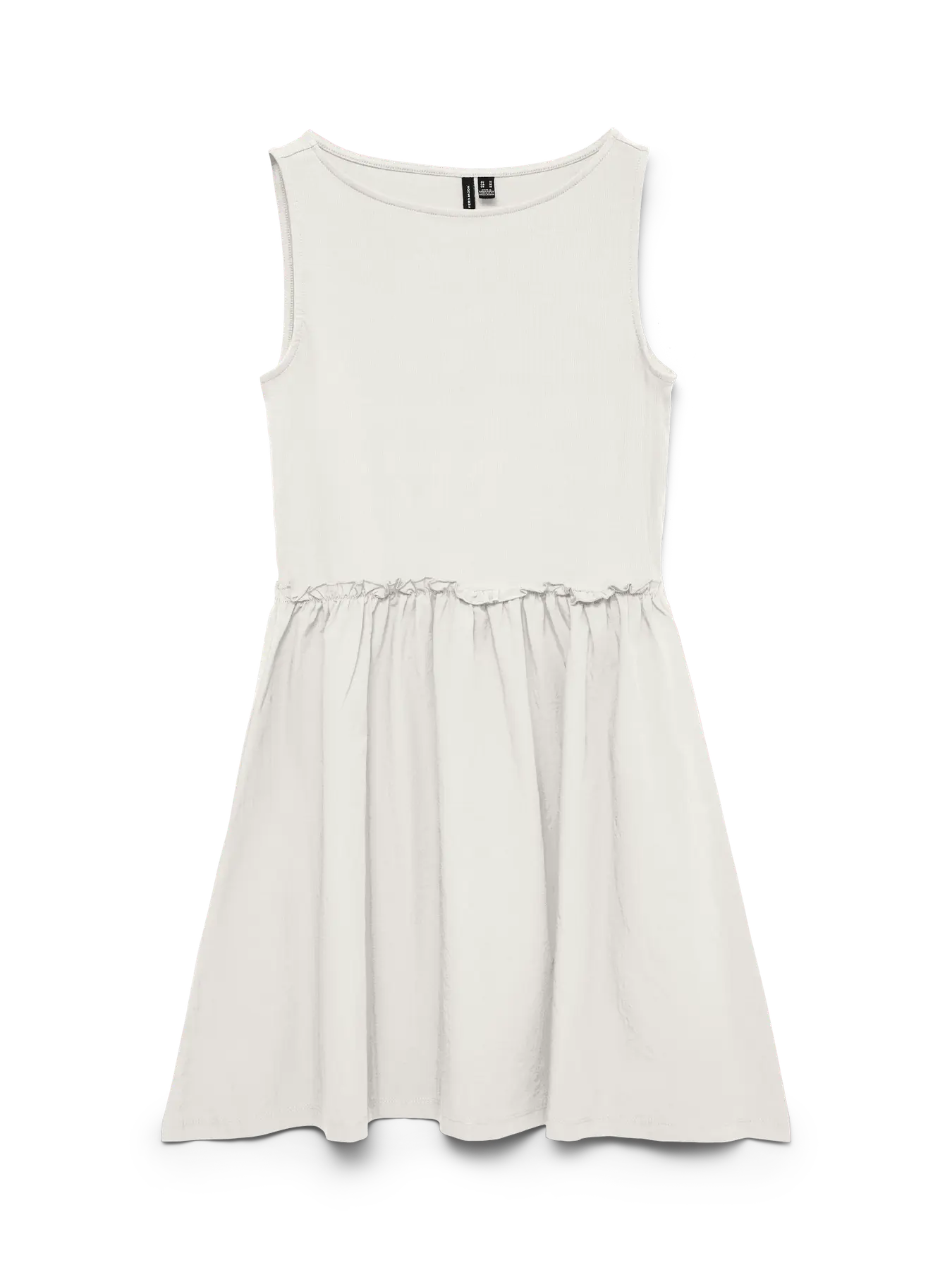 VM TINNA BOAT NECK DRESS - SNOW WHITE