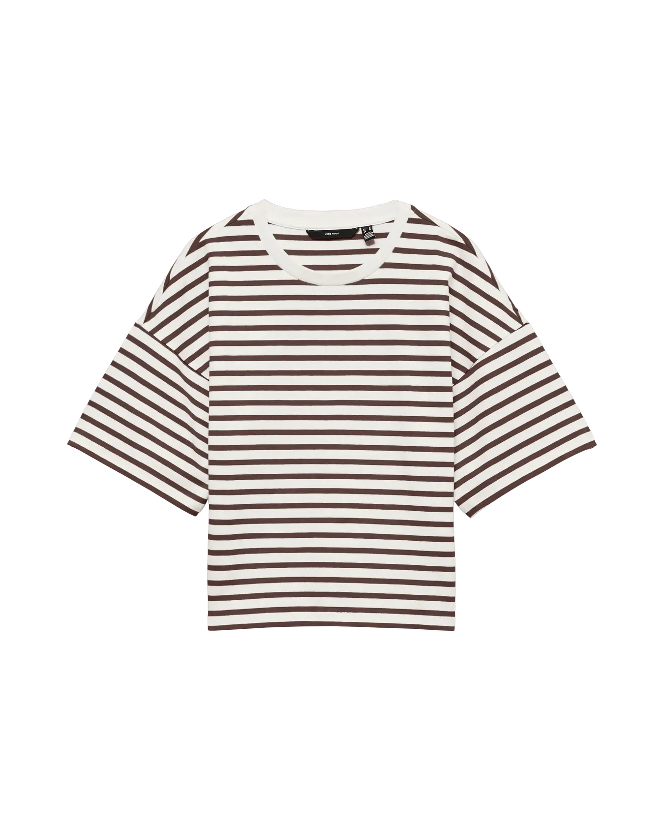 VM KIARA 2/4 SLEEVE TEE - SNOW WHITE STRIPES