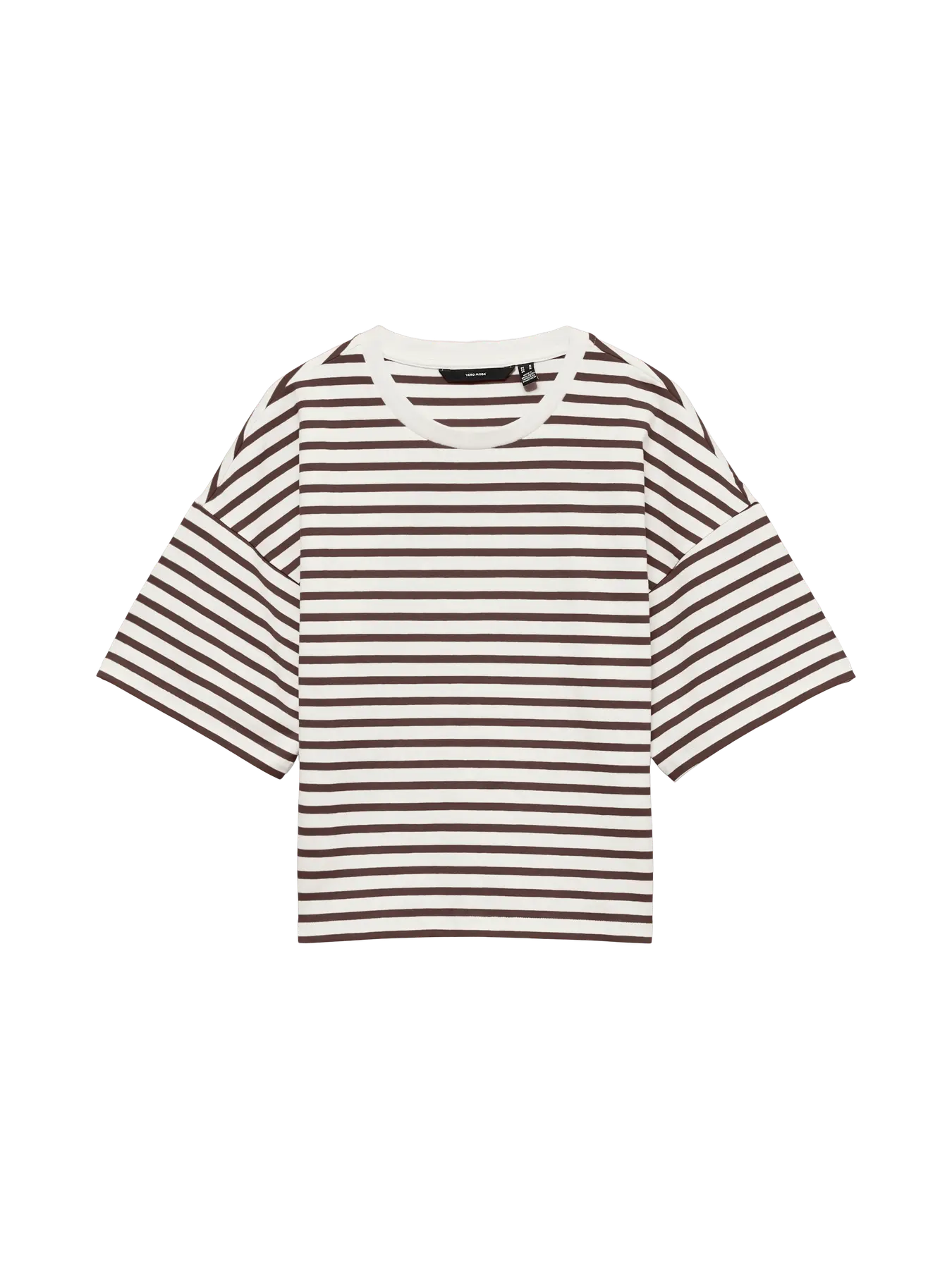 VM KIARA 2/4 SLEEVE TEE - SNOW WHITE STRIPES