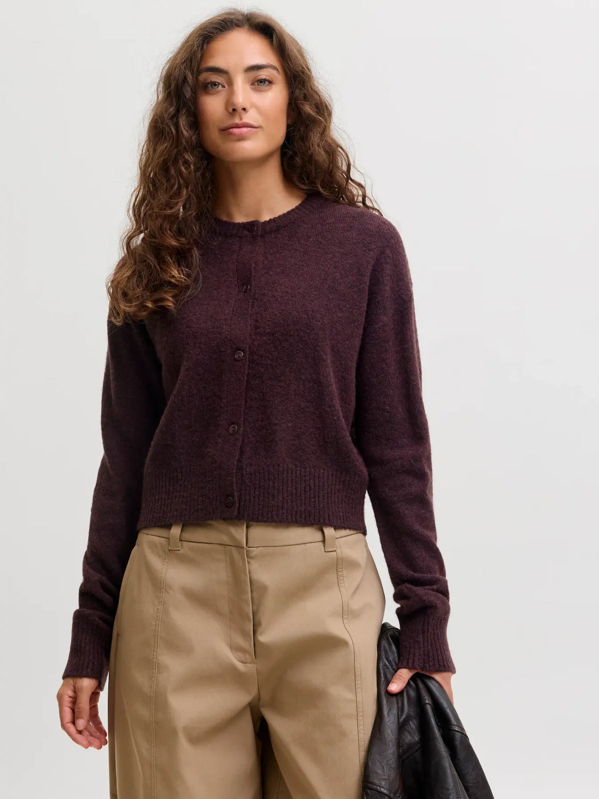 JJXX NATALIE BASIC KNIT CARDIGAN - WINETASTING
